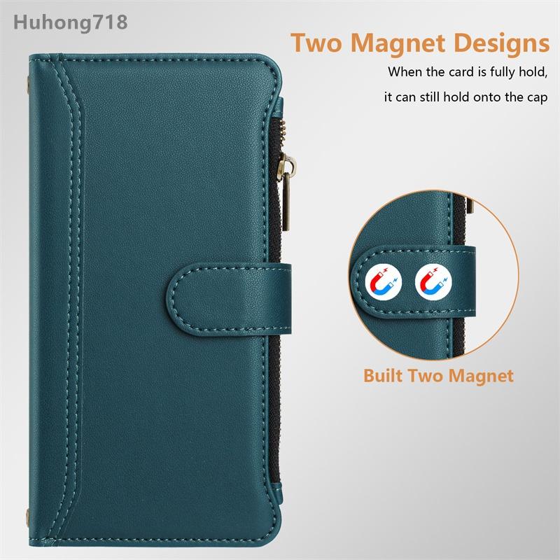Zipper Leather Case For Samsung Galaxy S10 Lite S21 S22 Pro S23 S24 FE Ultra Plus Wallet Cover Casing