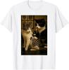 Vintage Cat Smoking Tattoo Inked Kitty Artist Funny Meme T-Shirt