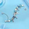 Klassisches Design Delfin-Charm-Armbänder und Armreifen für Frauen, Schmuckgeschenk, blaues Murano-Kristallglas, DIY-Perlenarmbänder