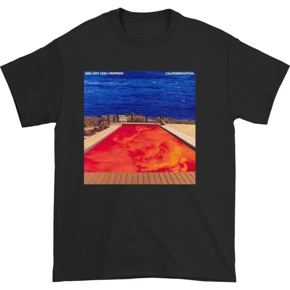 

2025 Summer Popular Rock American Retro Pattern Men s Women s Printed Unisex T-shirts Loose Casual Graphic Men T-Shirts XXXXXL чёрный