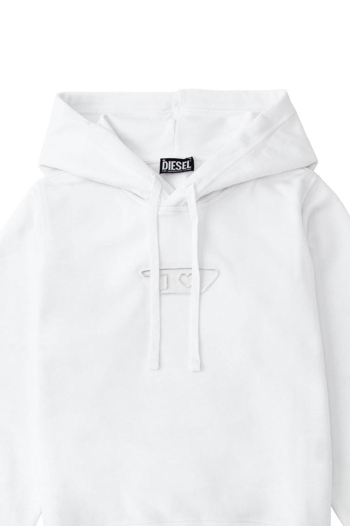 Diesel Sweatshirt Hoodie HOOD A14737RIAJH 100 White XS Women's F-REGGY D-FOIL
