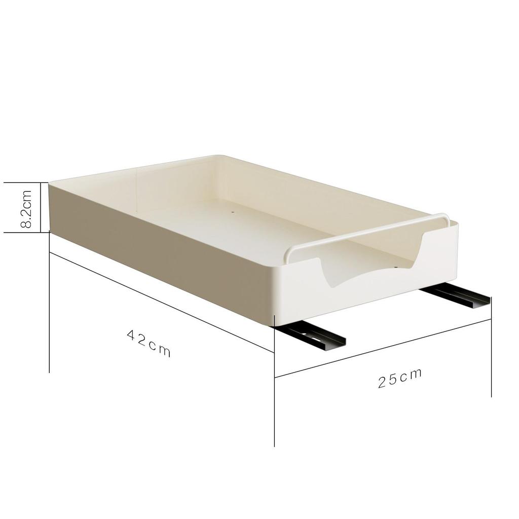 Cabinet Organizer Extendable Shelf Sliding Drawer Carbon Steel Multifunctional for Room Bedroom