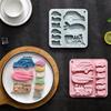 Schokoladen-Silikonformen 3D Oldtimer Zug Flugzeug DIY Silikon Fondant Kuchenform Tablett Backwerkzeuge für Süßigkeiten Mousse