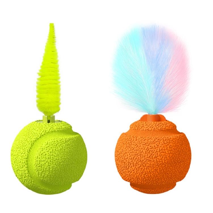 

2PCS Entertaining Pet Toy Bouncing Ball With Chirping Sound For Boredom Dog Cats Engagement Indoor Interaction Toy 1