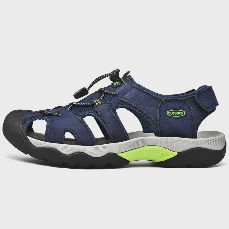 Men's Cross-Border Large Leather Outdoor River Sandals