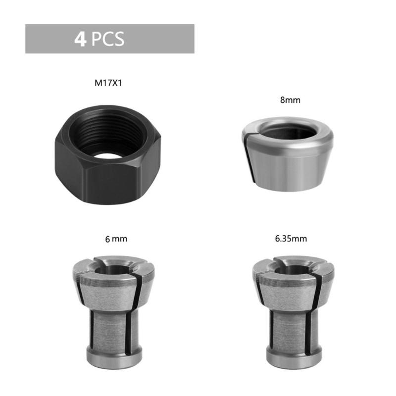 Umfassender Fräser-Spannfutter für verschiedene Elektrowerkzeuge, einschließlich Oberfräsen und Gravierern, für effiziente Mehrfachaufgabenoperationen