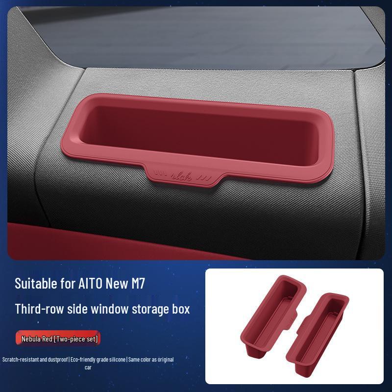 AITO M7 Rear Third Row Window Storage Box Silicone Pad - Fits 26 Models