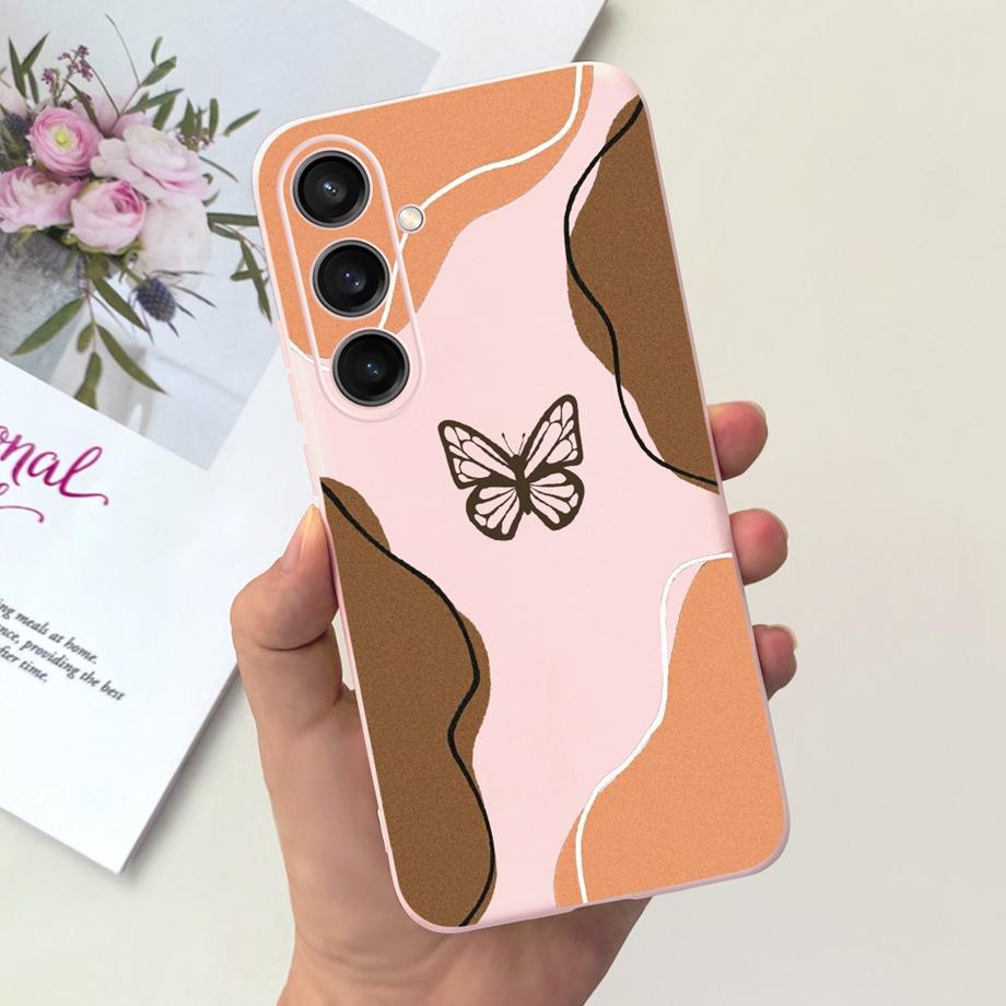 For Samsung S24+ S24 Plus Case Cover Samsung Galaxy S24 Ultra Pro Capa Camera Protector Shockproof TPU Soft Fundas With Pattern