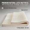 Hochwertige Natur-Latex-Matratzenauflage, 100% Bio-Latex-Schaumstoff-Matratzenauflage, atmungsaktive perforierte Matratze mit Druckentlastungsfunktion