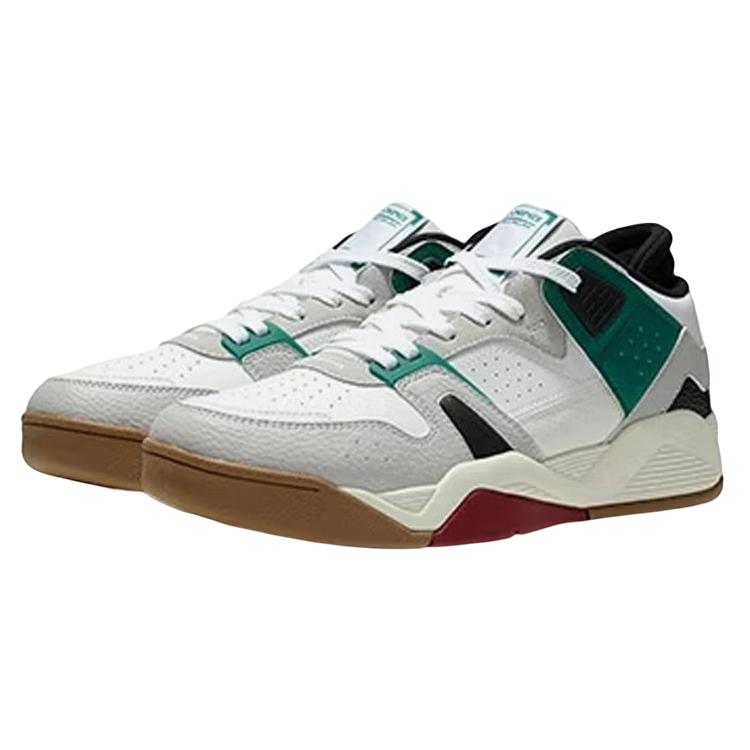 New LiNing Cushioning Lightweight Wear Resistant Slip Resistant Low Top Vintage Basketball Shoes Men's Gray Green AGBS031-1