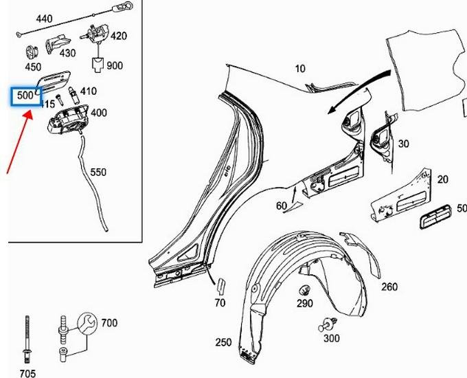 Capac rezervor combustibil Mercedes-Benz E-Class W212 2127570006