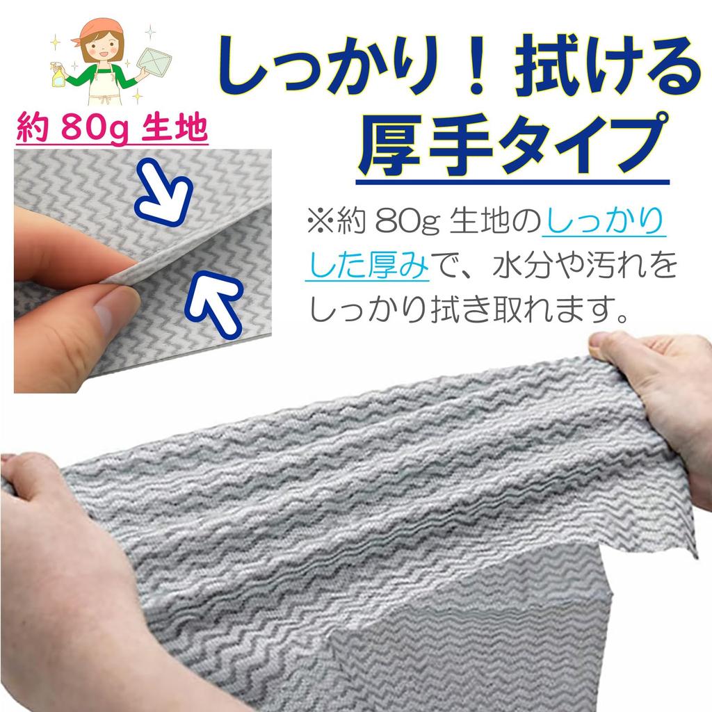 Counter 100 Table Cleaning Commercial Reusable Cloths, Thick, Pieces, Inicolife, Quick-Drying, Disposable, Non-Woven Fabric, Antibacterial, Gray,
