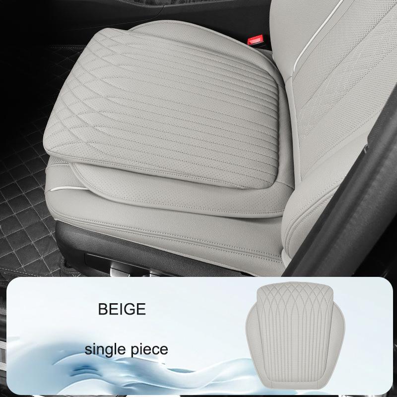 Four Seasons Universal Auto Seat Cushion Nappa Leather Breathable Non-slip Car Seat High Rebound Pad Seat Cushion