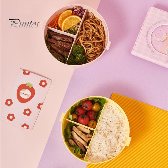 Roztomilá kreslená kobliha 1000 ml obědová krabička Bento nádoba pro mikrovlnnou troubu s přihrádkami Studentské potřeby