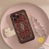 Custodia per Telefono con Motivo Floreale Tappeto Persiano Per iPhone 17 16 15 11 13 14 Pro Max X Xr Xs Max 12mini Cover Nera