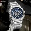 Blue Stainless Steel Creative Design Men Quartz Wristwatch