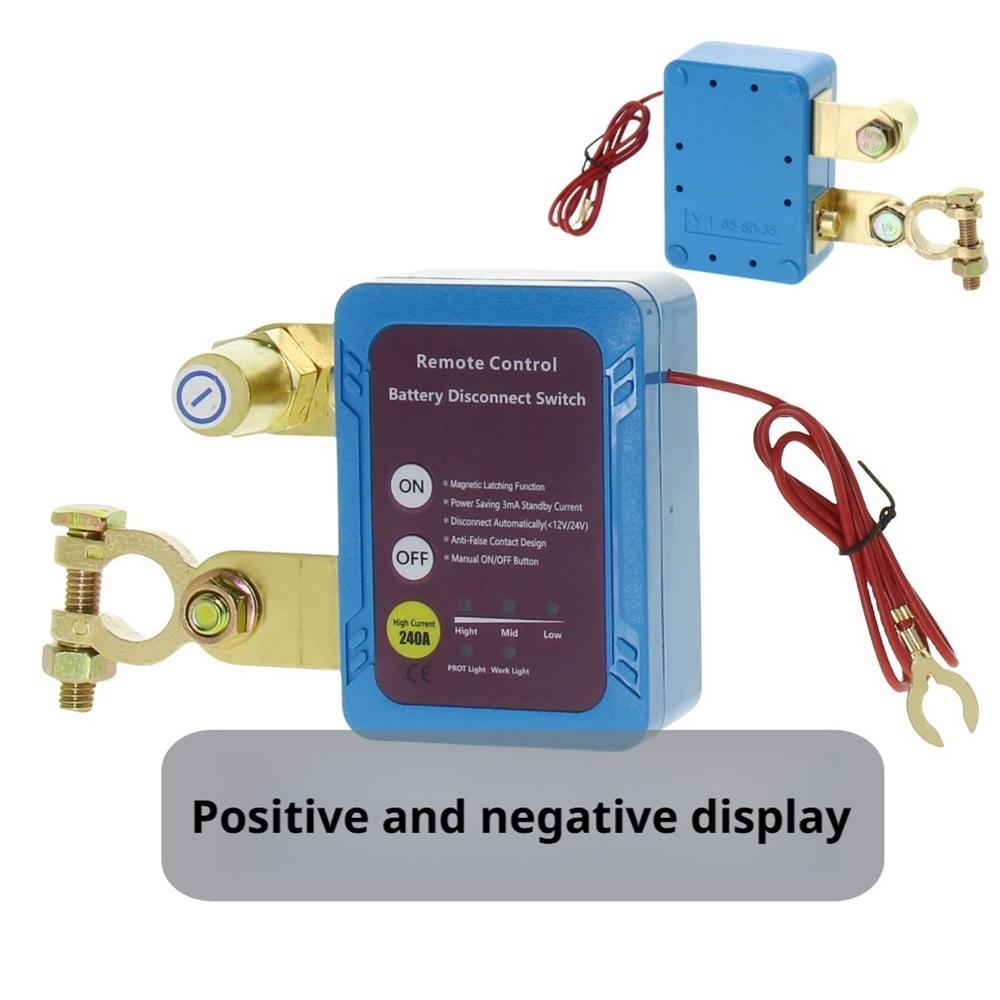 12/24V 240ARemote Battery Disconnect Kill Automatic Power Shut Off Remote Control For Auto Earu Y2X5
