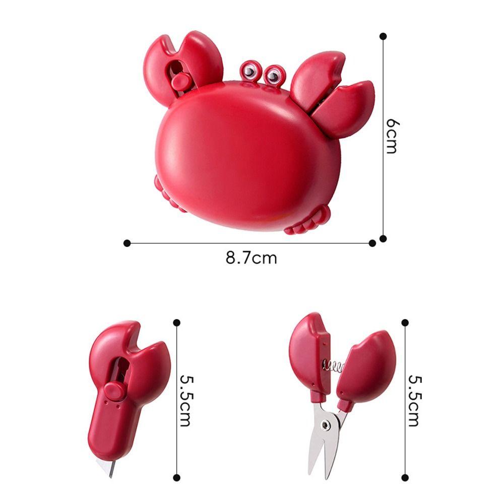 With Mini Scissors&Box Cutter Magnetic Bottle Opener Cartoon Crab Magnet Opener Daily Home Use