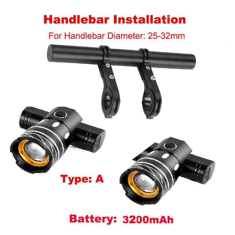 Electric Scooter LED Lamps Headlight USB Rechargeable Zoomable Bike Light for Xiaomi 1S M365 PRO2 Ninebot Skateboard Accessories