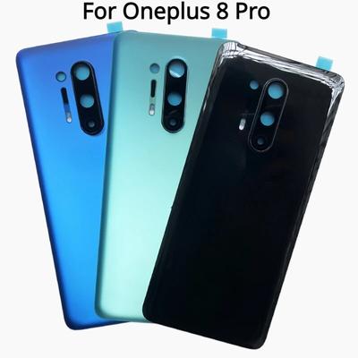 Pentru Oneplus 8 Pro din sticlă Capac baterie din spate Ușă Geam din spate 1+8Pro Eight Carcasă capac baterie cu obiectivul camerei