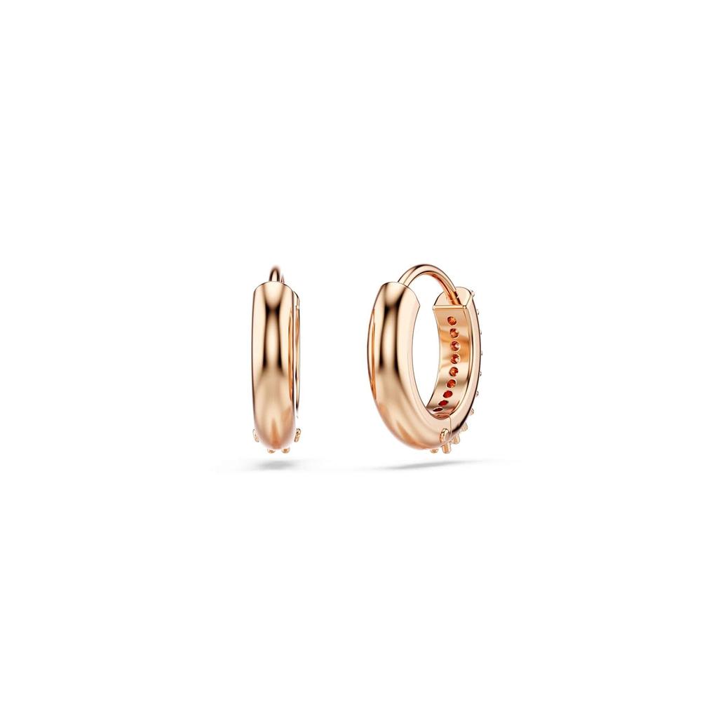 [Official] [Swarovski] Matrix Rose Gold Hoop Earrings Round Cut White Crystal Small