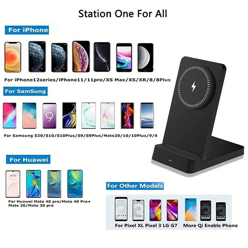 Foldable Magnetic Wireless Charger Stand Pad For Magsafe iPhone 16 15 14 13 Samsung Phone Fast Charging Station
