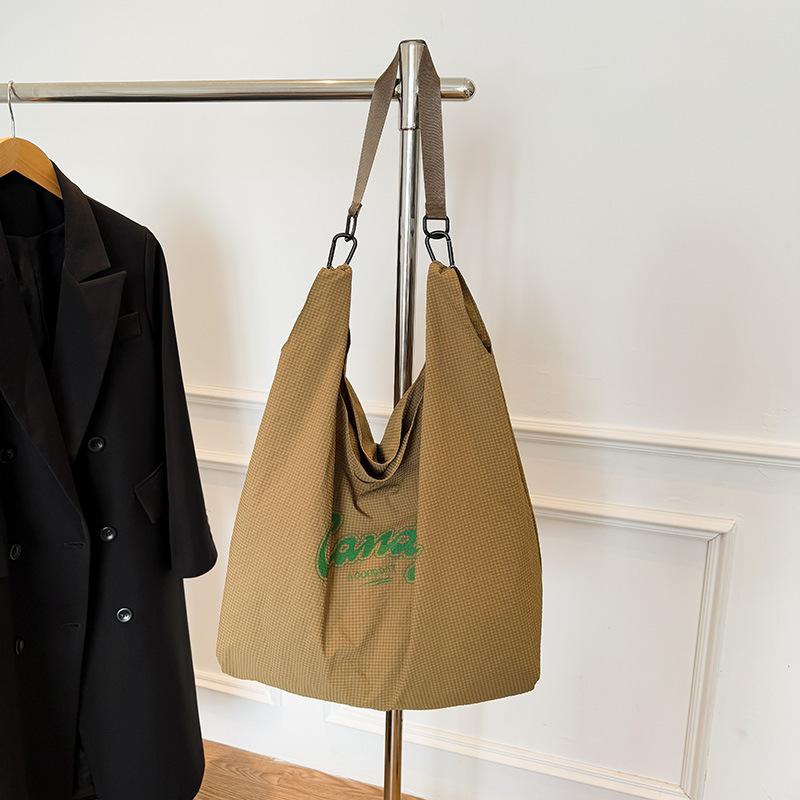 

Тканевая сумка ленивый ветер новая сумка большой вместимости женская сумка на плечо студенческая сумка-тоут для занятий хаки