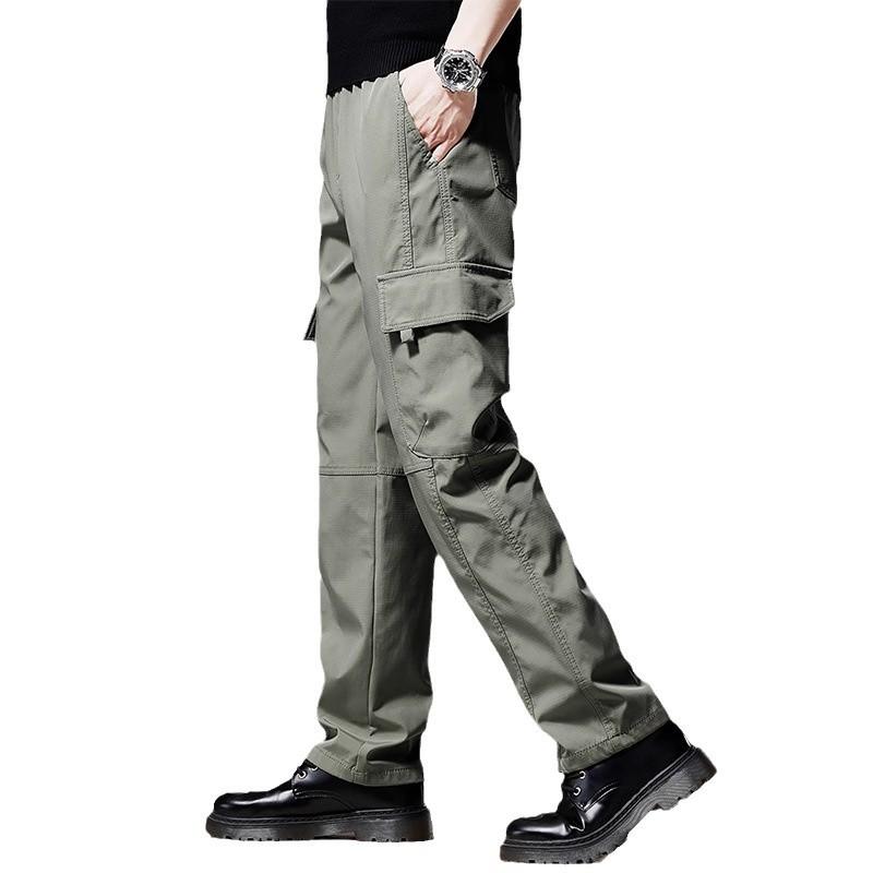 Pants Men's three-proof tooling casual pants Men's straight-leg pants Large size charging pants Loose and versatile multi-pocket long pants