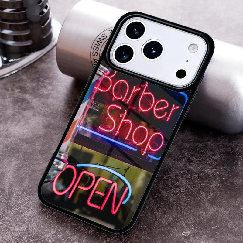 Barber Shop Hair Stylist Salon Phone Case For iPhone 17 16 15 14 13 12 11 Pro Max Plus 17Air Soft Silicone Cover