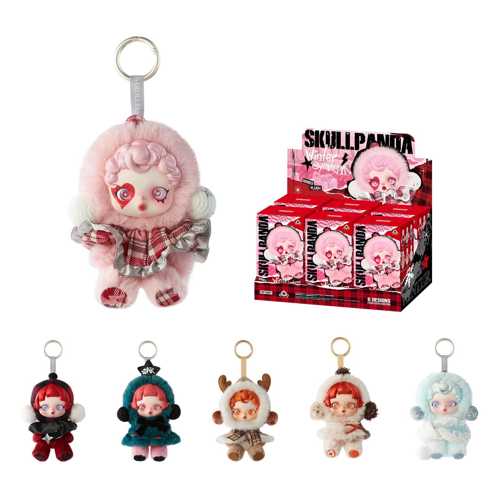

POP MART SKULLPANDA Зимняя Симфония Серия Плюшевая Слепая Коробка Случайный Дизайн Экшн Дом Праздник День Рождения Полный Набор Игрушки, 6 Фигурок, Фигурки,