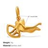 Yori 2Pcs Stainless Steel Gold Color PVD Plated Pendant for DIY Necklace Bracelet Earring Jewelry Making Accessories