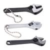 Keychain Wrench Steel Galvanized Adjustable Portable Professional High Hardness  Spanner for Ind