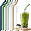 NiHome 6PCS Extra Wide Reble Bent Silicone Straws for Boba, Smoothies, Bubble Tea, Eco-Friendly Bent Straws for Thick Drinks, Child-Safe, Izable
