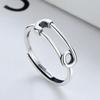 Bf Club Rings For Women Simple Geometric Handmade Irregular Retro Clip Shape Ring Allergy For Birthday Gift