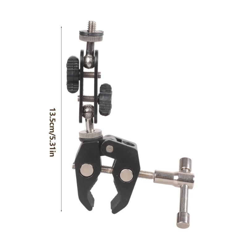 Heavy Duty Aluminum Alloy Super Clamp For Action Camera LED Light Microphone Stand And Photography Equipment