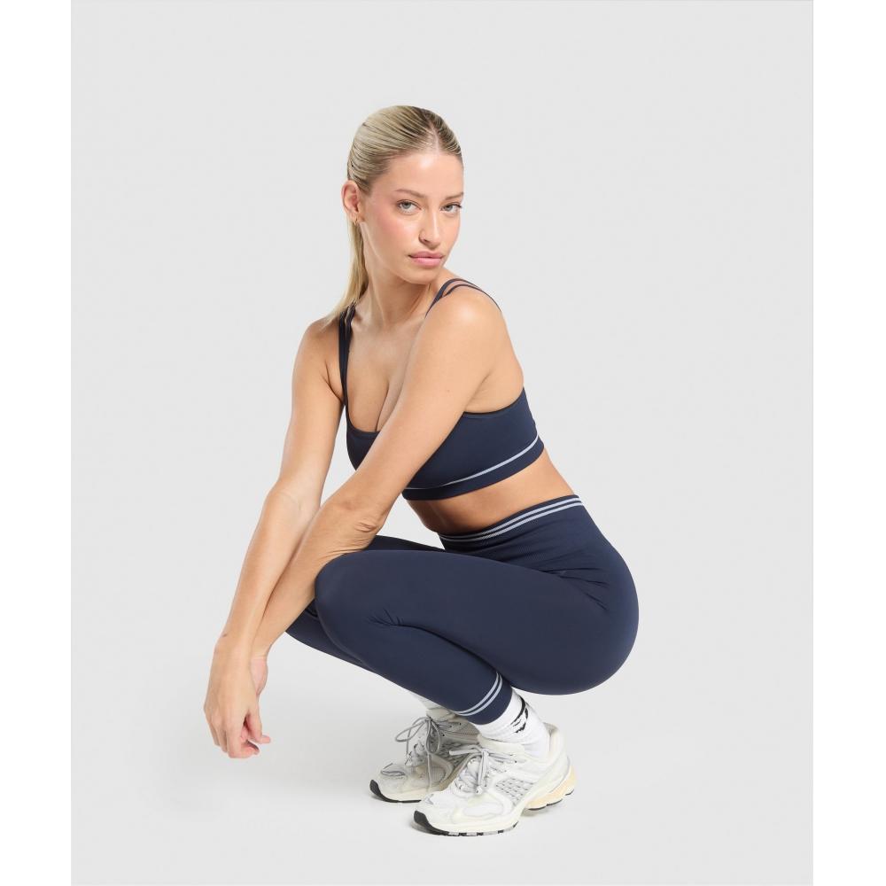 Gymshark Contrast Seamless Leggings Heavy Blue B2c1h Uctn