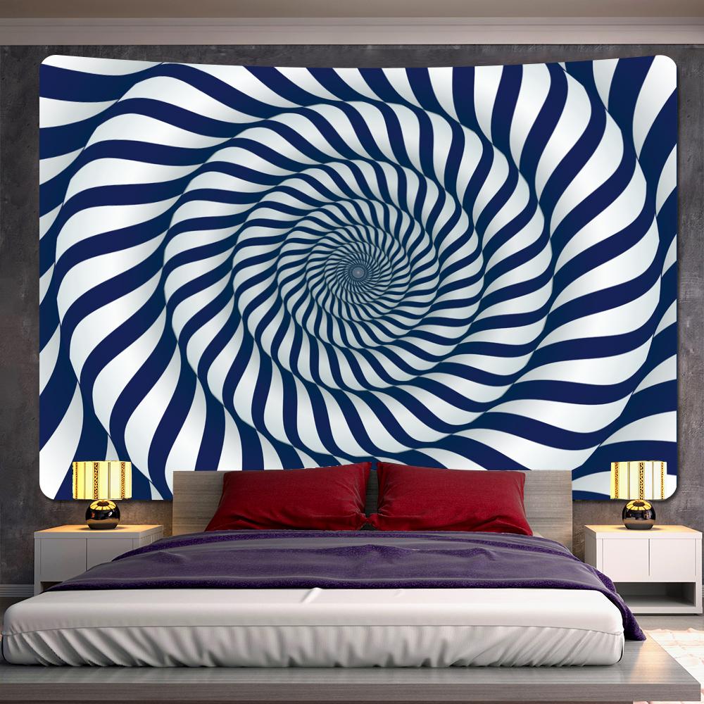 Psychedelic scene eye illusion abstract home decor art tapestry hippie bohemian decor yoga mat sofa blanket sheet