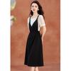 Women's Lyocell A-Line Faux Two-Piece Summer Dress