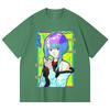 230 g/m² 100% Baumwolle Cyberpunk Edgerunners V8 Lucy Druck Unisex Schweres Baumwoll-T-Shirt