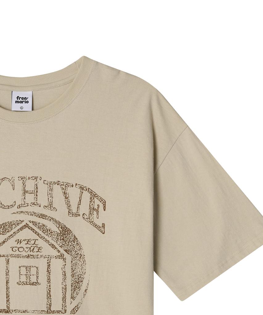 FREEMARIO Archive Home T-Shirt [Beige]