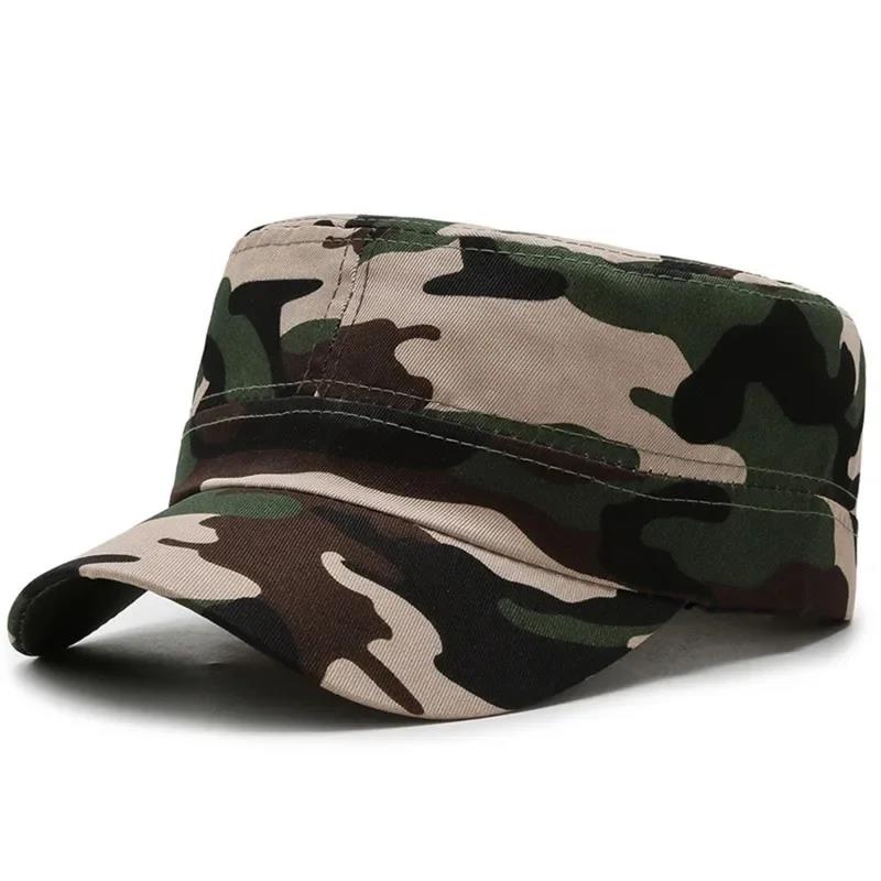 Classic Summer Flat Cap - Men's Breathable Outdoor Sport Hat Vintage Soldier Style Adjustable Sun Hat