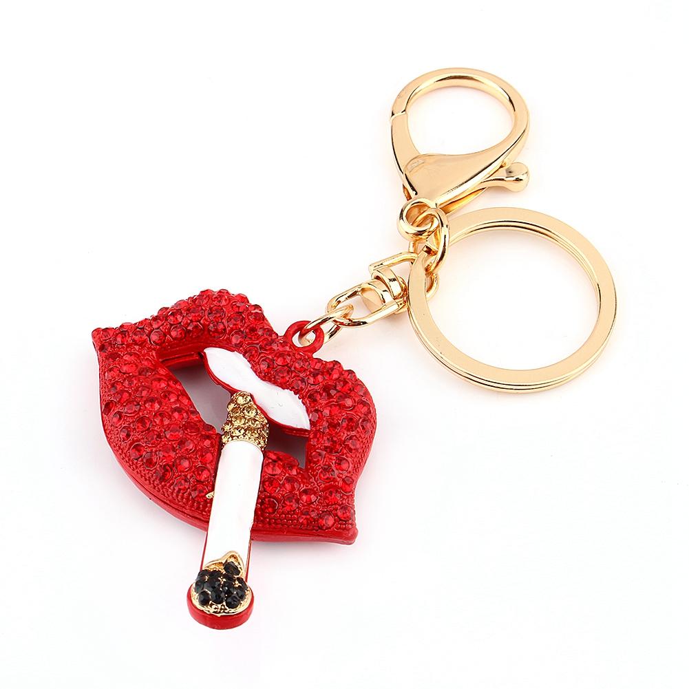 Keychain, Red Keychain, Fashionable Alloy Pendant, Unique Gifts for Women, Eye-catching Design, Suitable for Keys, Wallets, Handbags