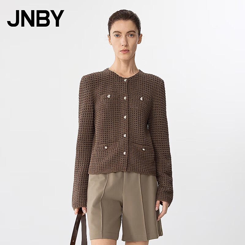 JNBY 2025 Spring Round Neck Long Sleeve Knitted Sweater