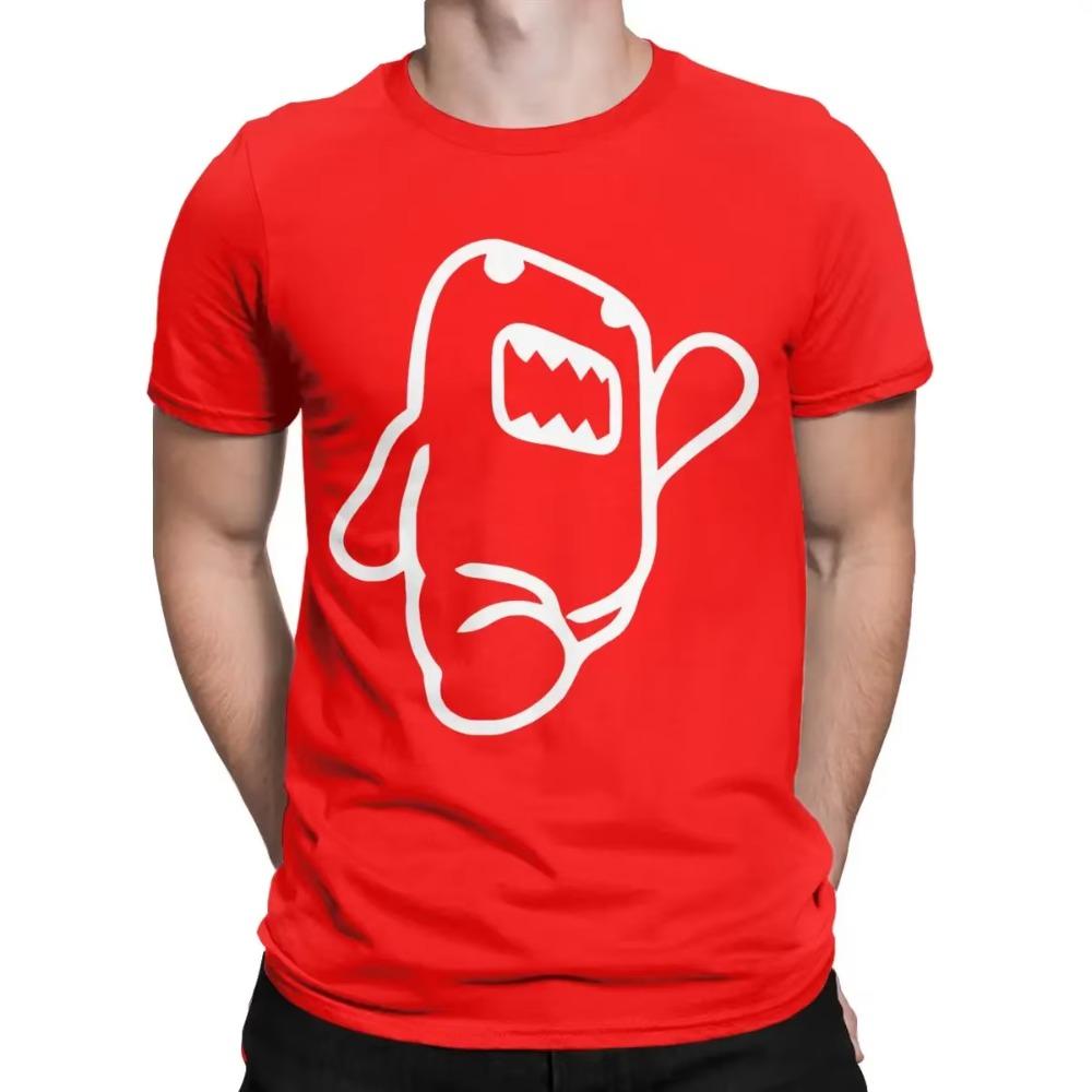 Leisure Domo Kun T-Shirts Men Round Collar Pure Cotton T Shirts Short Sleeve Tees Gift Clothing