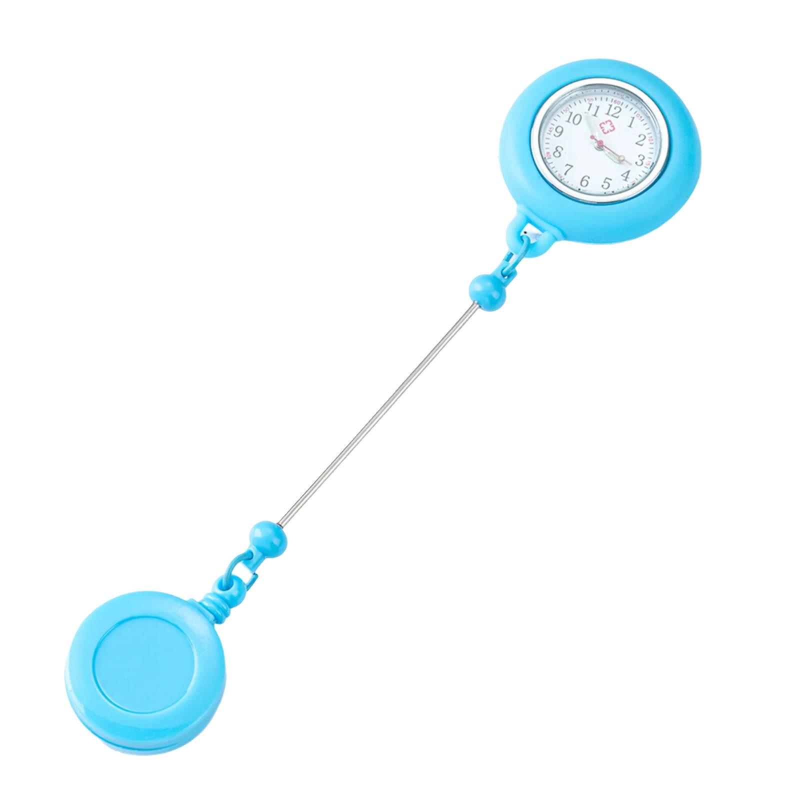 Бейдж-холдер с бусинами, с клипсой для ремня, выдвижной бейдж-ролик, светящиеся часы для медсестры, врача, студента, учителя 1