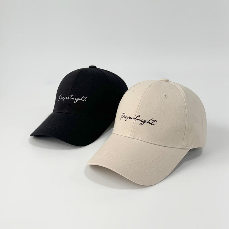 Men s Campus Look Oversized Soybean Embroidered Hat C6806_Red