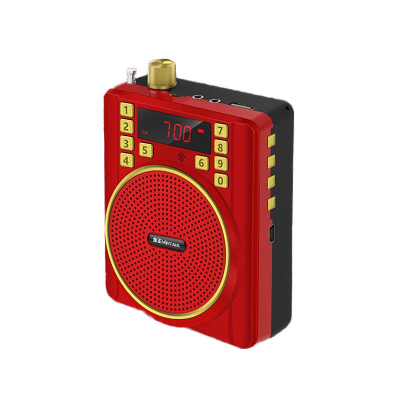 

Mini Portable FM Radio Rechargeable Battery Radios with LED Display Voice Amplifier Smart Noise Reduction Recorder Support USB червоний