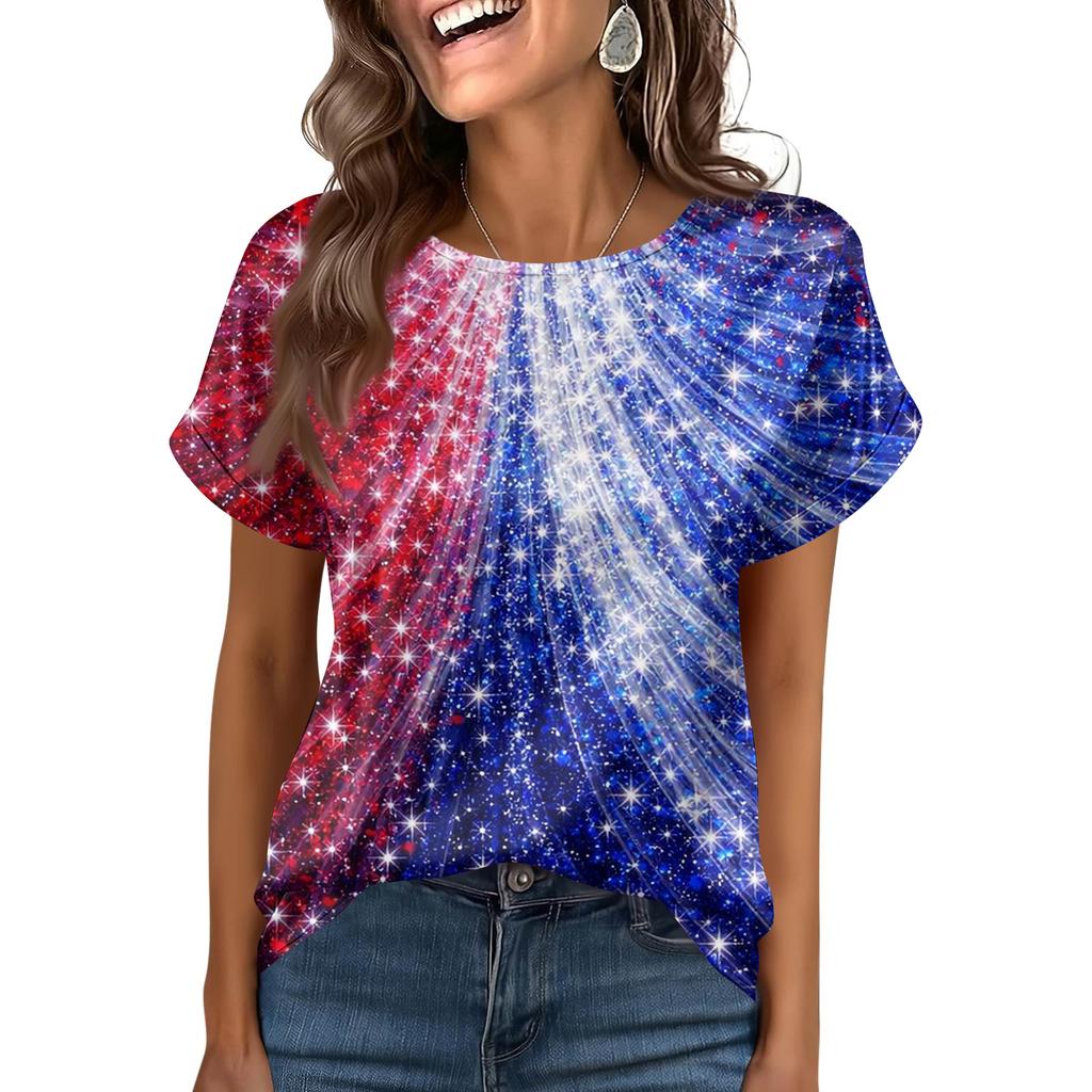 Damska Modna Casualowa Vintage Bluzka z Nadrukiem