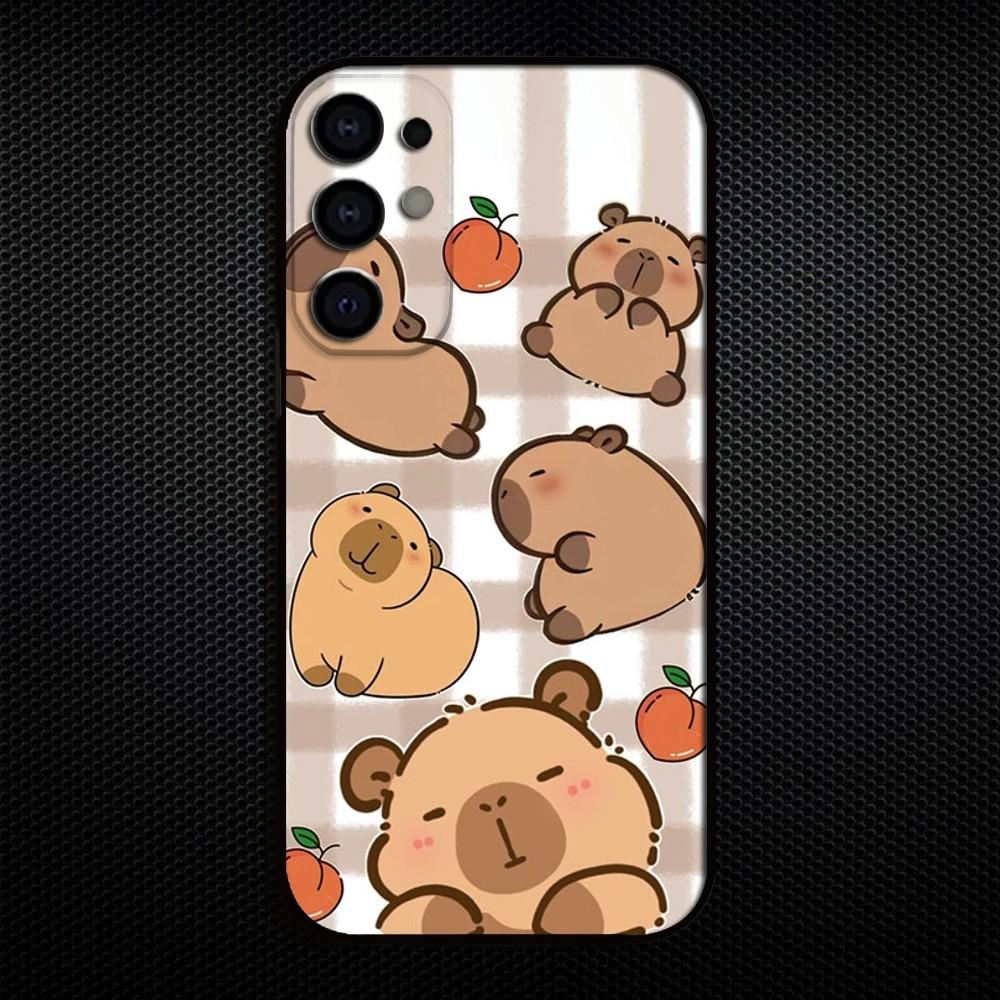 Cute Capybara Lovely Phone Case For Samsung S25/S24/S23/S22/S21/S20/Plus,Fe,Lite/Others Black Cover