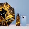 Wolverhampton Wanderers Football Manual Five Fold 8 Rib Umbrella Support Custom Text, Lightweight Travel Umbrella